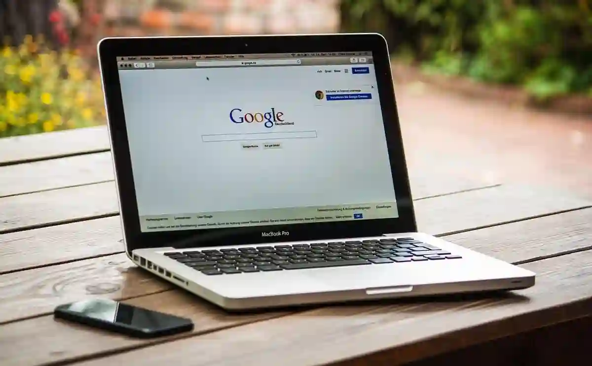 A laptop showing google browser
